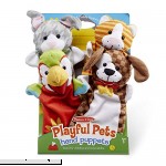 Melissa & Doug Playful Pets Hand Puppets Puppet Sets Rabbit Parrot Kitten and Puppy Soft Plush Material Set of 4 14” H x 8.5” W x 2” L Standard Packaging B071GPMY4J